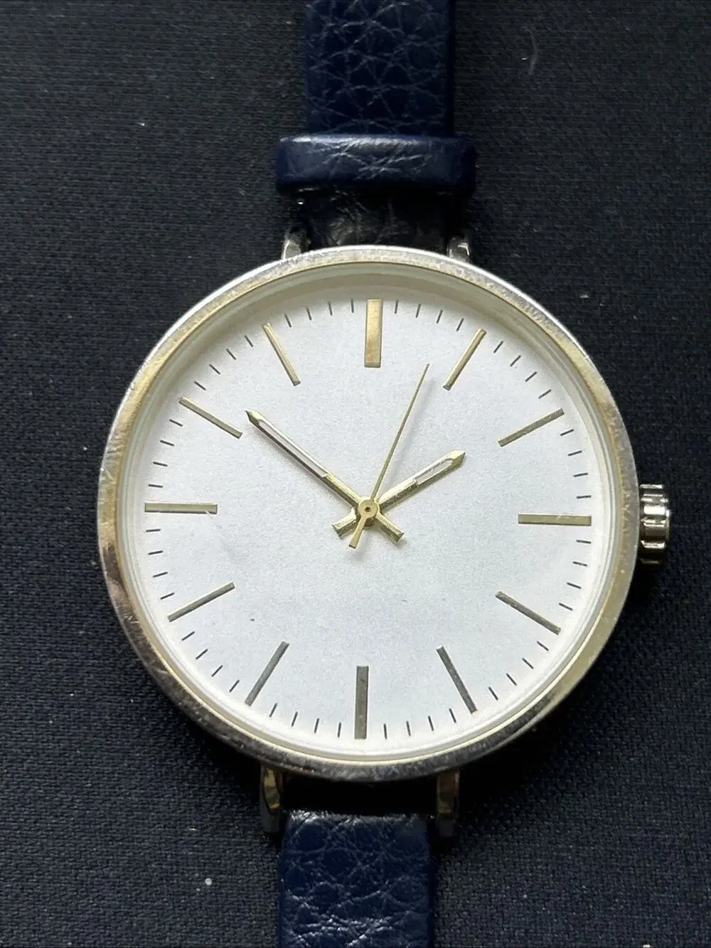 H&M Silver Tone Dial Gold Tone Case Women’s Quartz Watch
